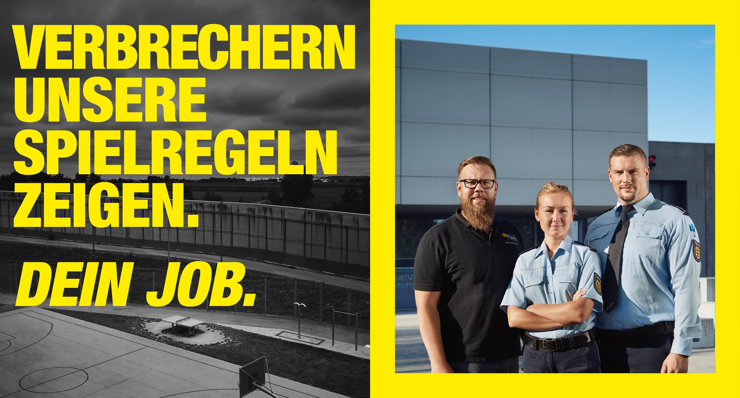 Das Bild zeigt Beschäftigte einer Justizvollzugsanstalt